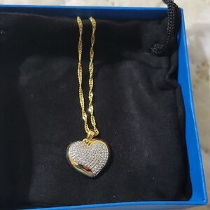 Gold Heart Pendant Necklace
